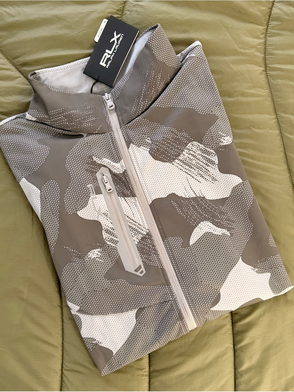 RLX Ralph Lauren Gray and White Camo Performance Jacket NWT!